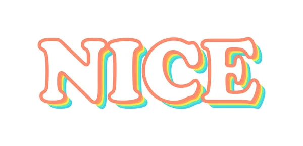 Mooie Kleurrijke Regenboog Tekst Lettertype Ontwerp — Stockvector