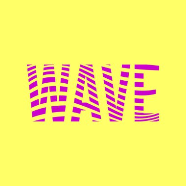 text wave design color