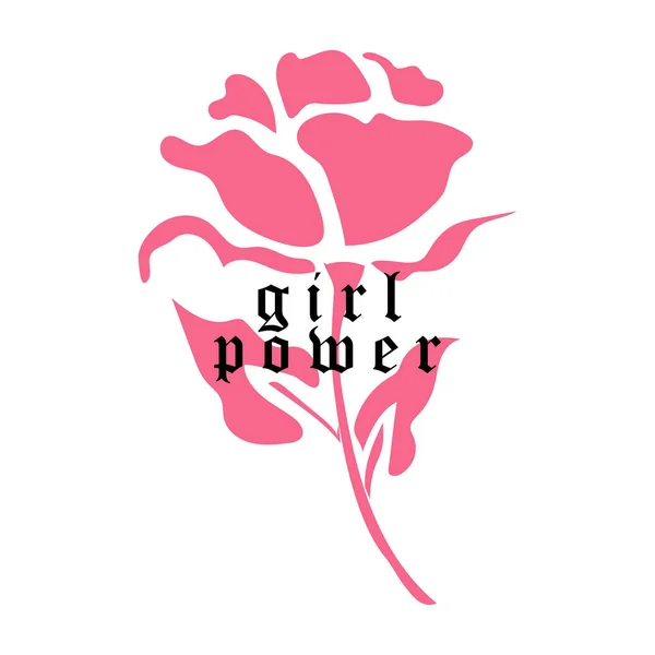 Girl Power Lettertype Ontwerp — Stockvector