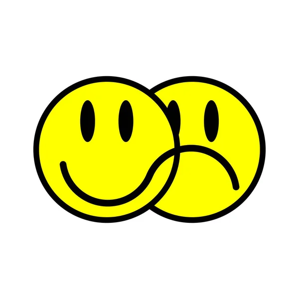 Ontwerp Van Twee Smiley Emoticons — Stockvector