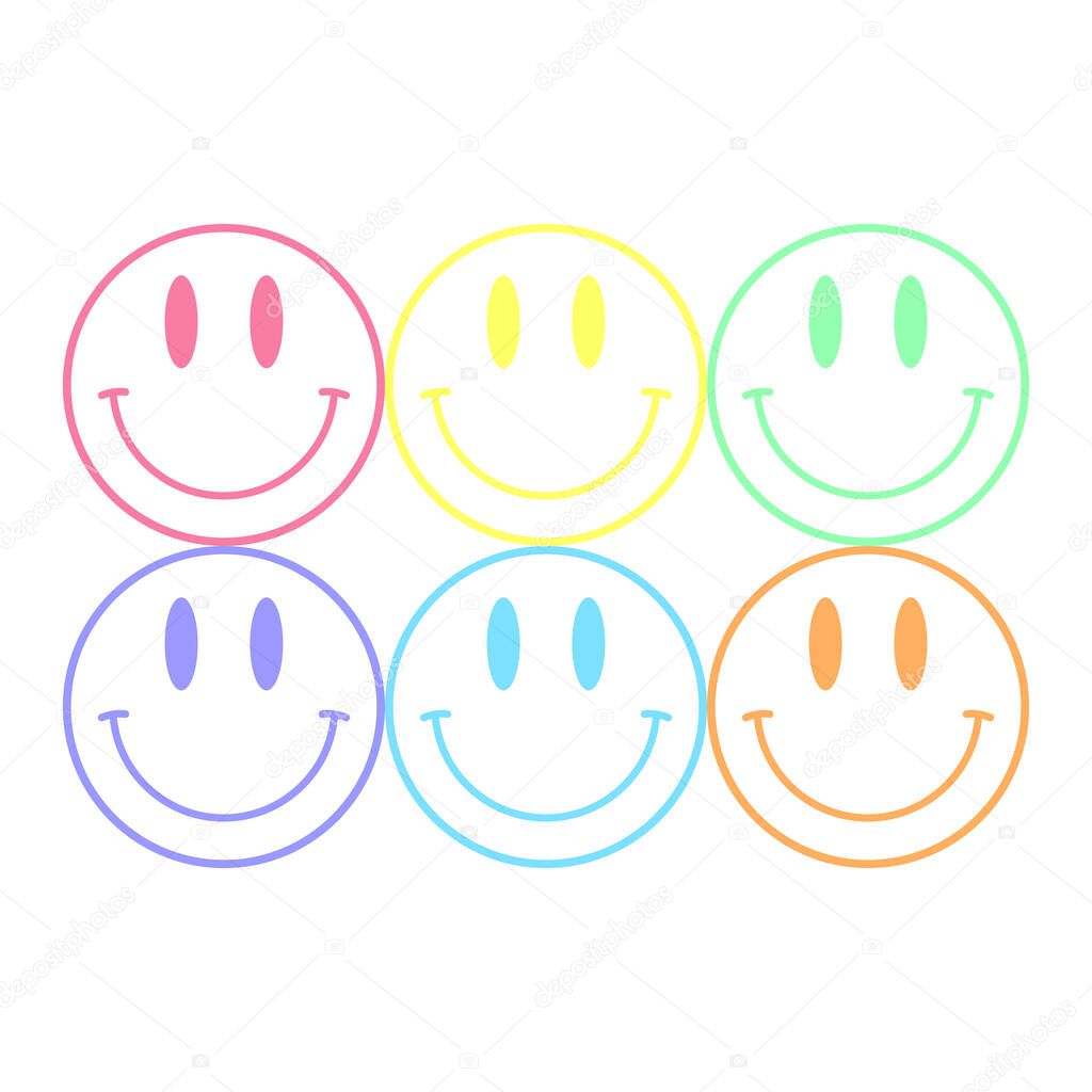 Colorful smile icon design