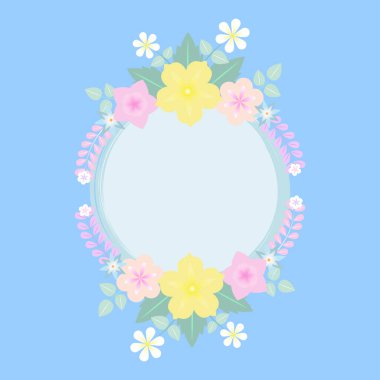 Pastel Çiçek Arkaplan Vektörü