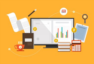 vektör çevrimiçi iş ödeme planı konsepti