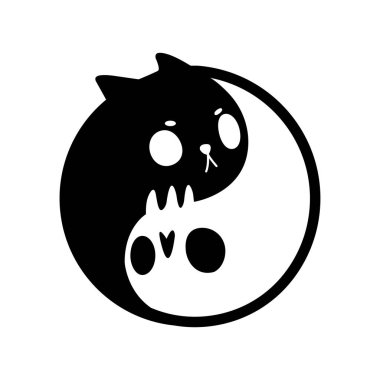 kedi ve kafatası sembolü vektörü