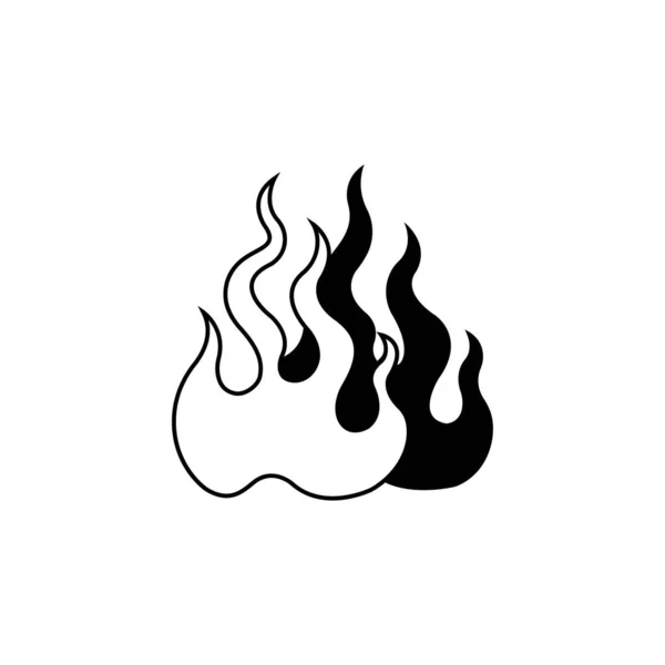 Shadow Fire Icon Vector — Archivo Imágenes Vectoriales