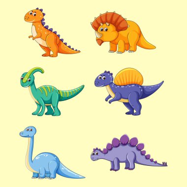 Şirin dinozor karakter seti