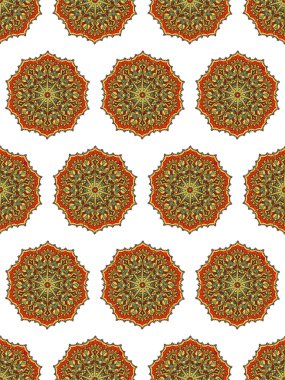 Dekoratif yuvarlak dantel ile Seamless Modeli