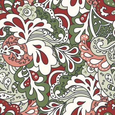 Süslü çiçek sorunsuz doku vektör.