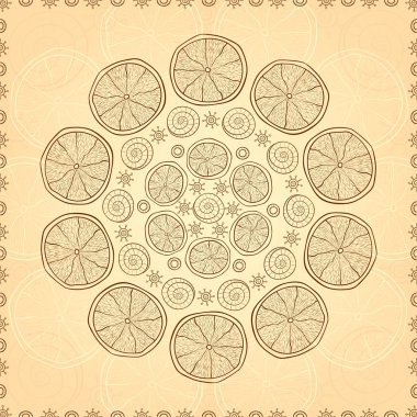 Soyut çizilmiş desen ile banner