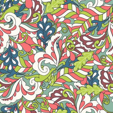Süslü çiçek sorunsuz doku vektör.