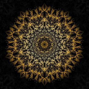 çiçek desenli yuvarlak