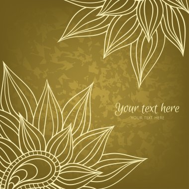 Çiçek ve metin için yer ile banner