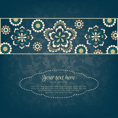 Çiçek ve metin için yer ile banner