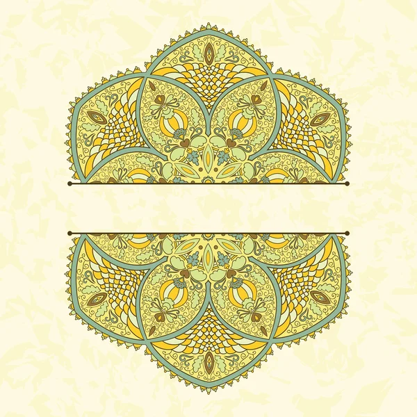 Tarjeta de invitación con patrón de encaje ornamental — Archivo Imágenes Vectoriales