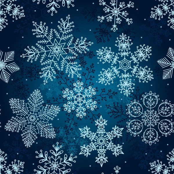 Motif sans couture Snowflakes — Image vectorielle