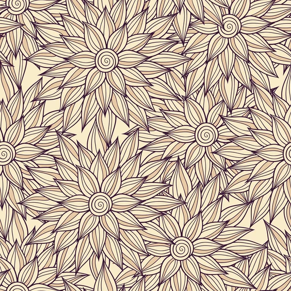 Textura floral adornada sin costuras — Archivo Imágenes Vectoriales