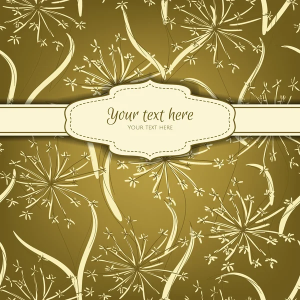 Carte d'invitation avec ornement en dentelle — Image vectorielle