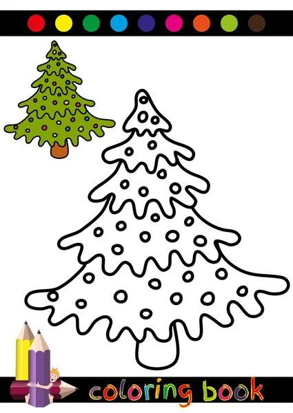 Εικονογράφηση του αστεία χριστουγεννιάτικο δέντρο — Διανυσματικό Αρχείο