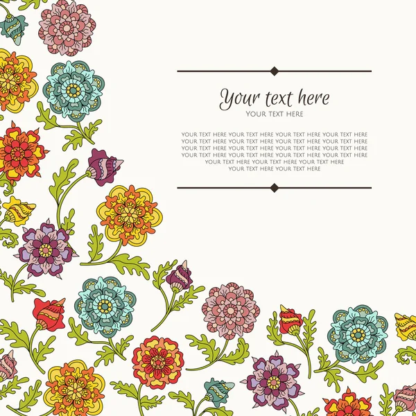 Banner s roztomilý květy — Stockový vektor