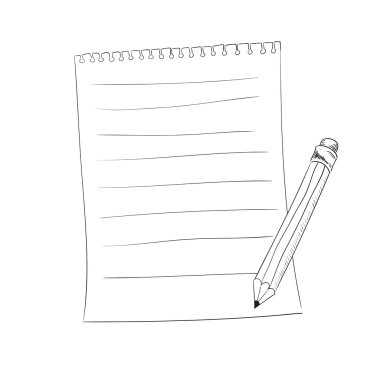 Elle çizilmiş kağıt notları