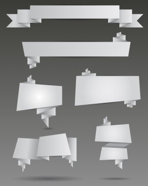 Origami konuşma balonları kümesi