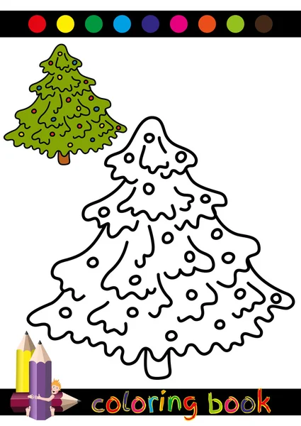 Εικονογράφηση του αστεία χριστουγεννιάτικο δέντρο — Διανυσματικό Αρχείο