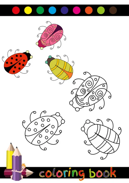 Illustrazione da colorare del libro o della pagina del fumetto per i bambini — Vettoriale Stock