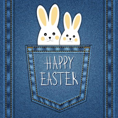 Denim Paskalya arka plan ile