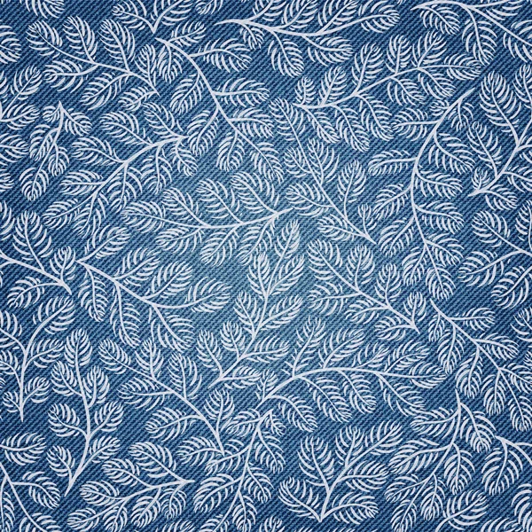 Patern floral sobre fondo denim — Archivo Imágenes Vectoriales