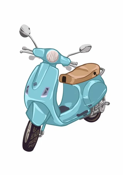 Retro Moped Von Türkisfarbener Farbe Schöner Transport — Stockfoto