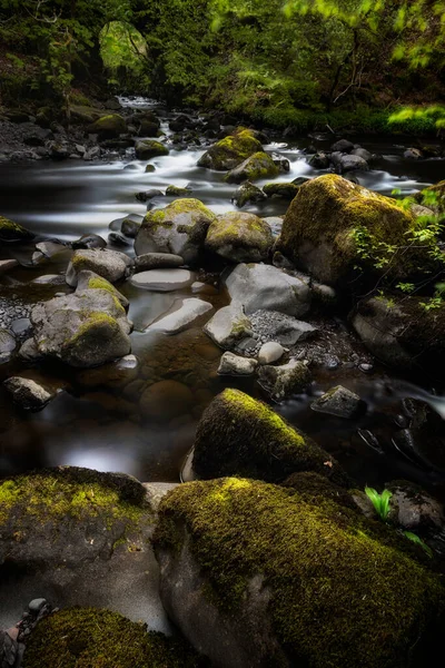 Dlouhé Vystavení Fotografie Řeky Carron — Stock fotografie