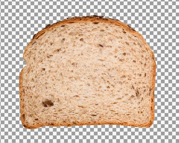 Fresh slice of bread with flax seeds. Clipping path saved. — Stock Photo, Image