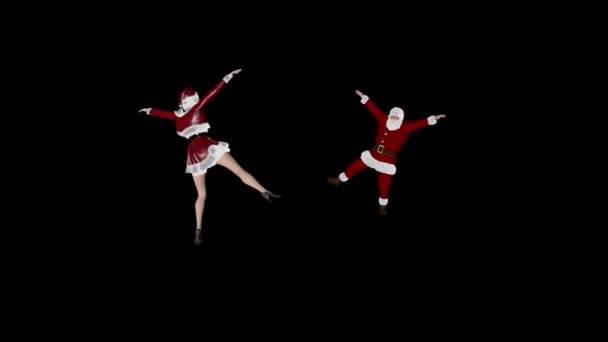 산타클로스 Misses Santa Dancing Swing Seamless Loop Alpha Channel — 비디오