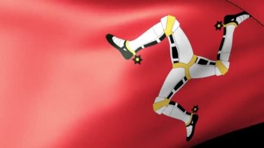 Isle of man bayrak sallayarak
