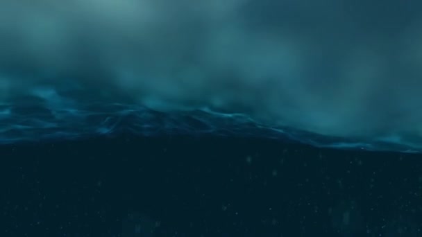 Подводная Сцена Фоновая Анимация Медленном Движении — стоковое видео