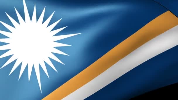 Marshall Islands Flag Waving — Stock Video