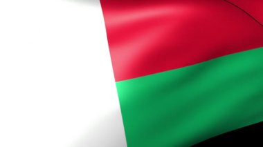 Madagaskar Bayrak Dalgalanması, devletin simgesi.