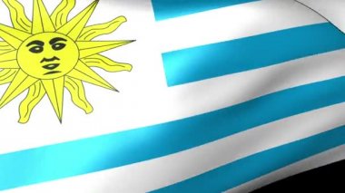 Uruguay bayrağı dalgalanıyor