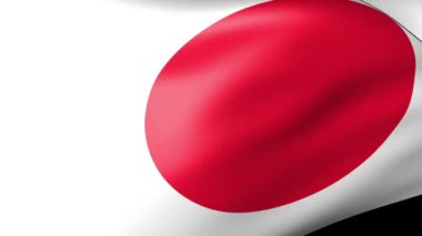 Japonya bayrak sallayarak