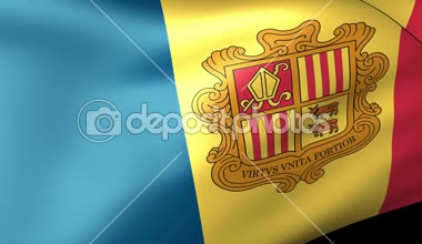 andorra bayrağı sallayarak