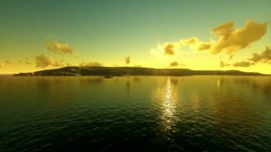 gündoğumu tropik adada evi