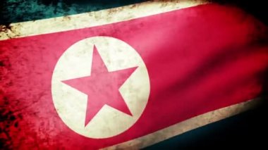 Kuzey Kore bayrağı dalgalanıyor