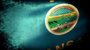 Kansas Eyalet bayrak sallayarak