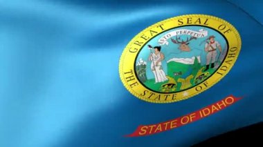 Idaho devlet bayrak sallayarak
