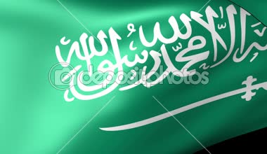 Suudi Arabistan bayrağı sallayarak