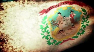 Batı Virginia devlet bayrak sallayarak