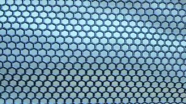 Textura metálica perfurada acenando — Vídeo de Stock