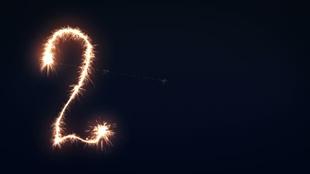 2012 sign sparkler — Stock Video