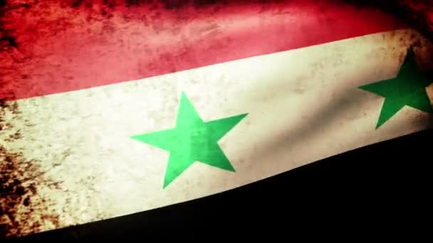 Siria Bandera ondeando — Vídeos de Stock