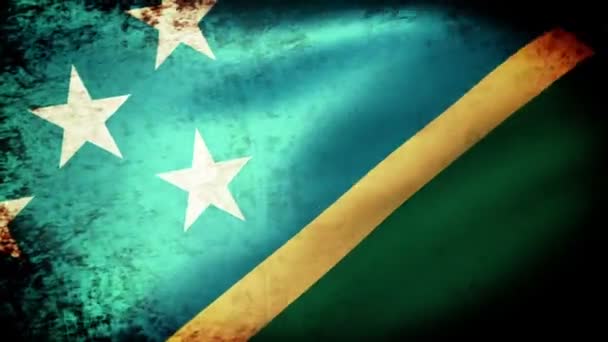 Solomon Islands flag waving — Stock Video